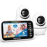 GoodBaby 5" Split Screen Baby Monitor with 2 Cameras and Audio