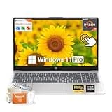 HP 15.6 Touchscreen Laptop, Free Office 365 for The Web, AMD Ryzen 7 7730U(8 Cores), 16GB RAM, 1TB SSD, 15.6-inch 120Hz FHD Display, 10+H Battery Life, Copilot, Win 11 Pro, Accessories