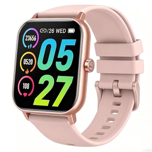 ganopterygon Smart Watch, Fitness Tracker with Health Monitoring, Wearable Device (Pink)