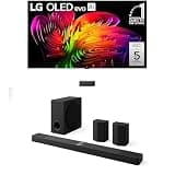 LG 83-Inch Class OLED evo W6 Wallpaper 4K TV (OLED83W6PUA, 2026) Bundle S95TR 9.1.5-Ch Soundbar, Dolby Atmos, Dolby Vision, Wow Orchestra, WOWCAST, Rear Speakers, Wireless Subwoofer