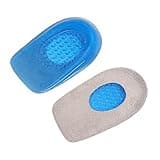 SOESFOUFU Elastic Heel Insoles Heel Pad for Gel Inserts for Walking Running Standing (Dark s 36-40)