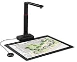 A2 Overhead Scanner,23mp Large Format Camera for Book and Document,Auto Flatten Curved Page Technology,Ocr Text Recognition,Works with Windows and Mac,for Remote Classes,Office and Education