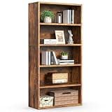 Sweetcrispy 5 Shelf Bookcase Open Display Bookshelf Storage Organizer