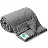 Smart Queen Weighted Blanket for Adults (15 lbs, 48” x 72”, Twin Size) Breathable Heavy Throw Blanket for 120-160 lbs, Soft Thick Blankets with Cooling Glass Beads, All Season, Machine Washable, Grey