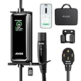 AIXINE Level 2 EV Charger,Tesla EV Charger NACS 40A with 25FT Extension Cord Cable,Enhanced WiFi Smart App,240V NEMA 14-50 Plug Compatible with All Tesla Models X/Y/3/S,UL,ETL,FCC Certified