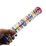 Xixian Rainmaker Rain Stick Toy for Kids – Plastic Rattle Tube with Realistic Rain Sound for Music E on & Sensory Play (3 Section)