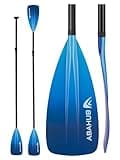 Abahub 4-Piece SUP Paddle/Kayak Oar, Adjustable Stand up Paddleboard Paddles, Lightweight Aluminum Alloy PU Coated Shaft Gradient Blue Print Plastic Blade