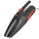 Omquot 120W Dual Use Car Vacuum Cleaner, 4000Pa Suction Wet and Dry Car Interior Cleaning Tool, ABS Black and White (Black)
