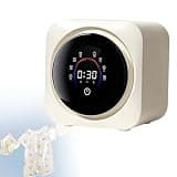 Smart Small Washer Dryer, Lingerie Washing Machine, 65℃ Hot Air Drying, Quick Wash & Dry in 1h, Lightweight (3.7kg), Soft Dehydration, Touch Panel, Stainless Steel Drum, Balcony(Desktop)
