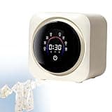 Smart Small Washer Dryer, Lingerie Washing Machine, 65℃ Hot Air Drying, Quick Wash & Dry in 1h, Lightweight (3.7kg), Soft Dehydration, Touch Panel, Stainless Steel Drum, Balcony(Wallmount)