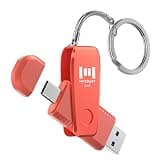 MOSDART 32GB USB 3.1 Type C 2 in 1 OTG Flash Drive with Keychain, for iPhone15,16,17, Android Phones, iPad, MacBook, and Laptops, Orange