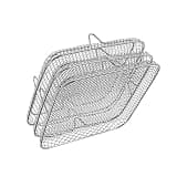 Stainless Steel Air Fryer Rack, Square Stackable Baking Basket Multi-Layer Dehydrator Rack Air Fryer Parts