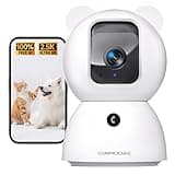 CINMOORE 2.5K Security Camera Indoor, Free AI Person/Pet/Cry Detection, 4MP Pet/Dog/Cat Camera w/Phone App, Pan Tilt 2.4GHz WiFi Cameras for Home Security, Full Duplex 2-Way Audio, IR Night Vision