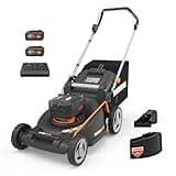 WORX Nitro Cordless Lawn Mower, 21" Electric Mower for 1/2 Acre, Brushless Push Lawn Mower with 7-Position Height Adjustment, 2 × 5.0 Ah Batteries & Charger Included, WG752