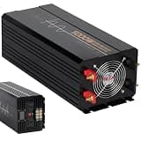 VTCMKAZYT 5000W Pure Sine Wave Power Inverter 12V 24V 48V DC to 110V 220V AC Car Converter 2 x Outlets & .1A USB Port & High(48Vto110V)