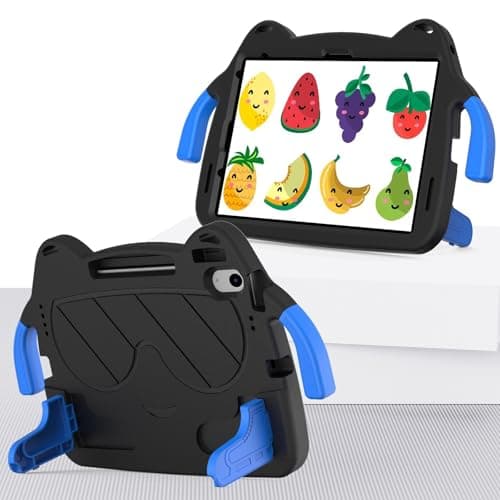 BGHUOLXKJ Protective Case Protection Case Compatible with iPad (A16) 11th Generation 2025 Lightweight EVA Shockproof Kids Friendly Cover,with Handle Stand Thickned Cornor Impact Tablet Cover(Black)
