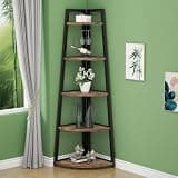 White Corner Shelf 5 Tiers 50 lbs Capacity