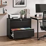 Garvee Lockable 4-Drawer Filing Cabinet Metal Storage Organizer for Office Home, Pull-Out Drawers for Letter Legal A4 Documents, Secure, Compact, Smooth Sliding, Easy Assembly