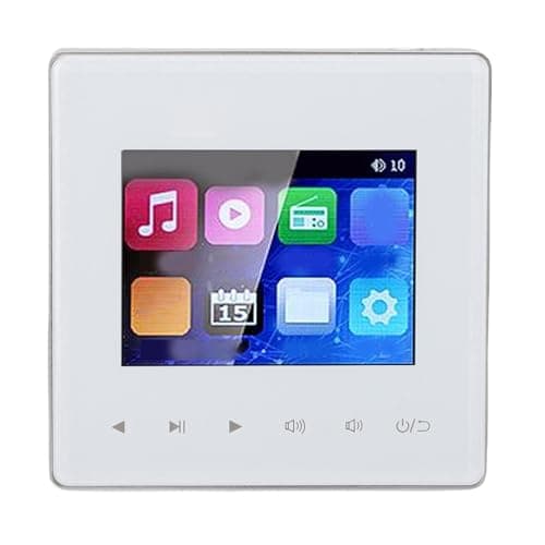 Aumotop Smart Wall Amplifier HD Touch Screen Control for Ceiling Speaker, Aluminum Alloy Material