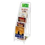 Book Shelf 6 Tier Bookshelf Simple Wrought Iron Standing Bookcase Large Capacity Storage Bookshelves Space Saving Book Rack Display Rack Use for Many Years