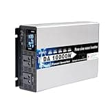 HENGJINGTR 10000W Pure Sine Wave Power Inverter 72V 60V 48V 24V 12V DC to 110V/220V AC Voltage Converter with LCD Display, for Home/RV/Truck/Car/Camping/Solar,12V to 220V
