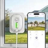 CINMOORE No Drill Window Security Camera, 2.5K 4MP Wireless/Wired WiFi Indoor/Outdoor Camera, Free AI Human/Vehicle/Pet Detection, 5000mAh Battery or Plug-in Power, Full Duplex Audio, 24/7 Recording
