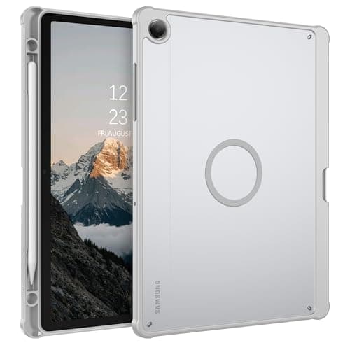 Telaso for Samsung Galaxy Tab A11+ Plus/A9+ Plus 11 Inch Magnetic Case with Pen Holder, Translucent Matte Back Soft TPU Bumper Military Grade Protective Samsung Galaxy Tablet A11+/A9+ Case, Grey
