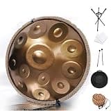 432Hz/440Hz 12 Note Handpan Drum Instrument D Minor 22 Inch Music Drum for Beginners Meditation Steel Tongue Drum Steel (432hz)