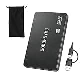 GODBPNYMU 500GB External Hard Drive, Portable External Hard Drive, USB 3.0/USB-C Portable Hard Drive, Compatible with PC/Mac/laptops, PS4/PS5, Xbox One X/S/360/Series X/S | Includes a Carrying case