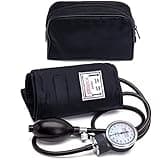 Santamedical Adult Deluxe Aneroid Sphygmomanometer - Professional Blood Pressure Monitor with Adult Black Cuff and Carrying case (Light Black) – Stethoscope Not Included