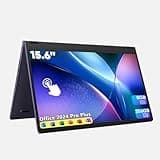 BWPED 15.6 Inch 2-in-1 Touchscreen Laptop, 360° Flip Convertible Notebook, Core m3-8100Y, 16GB RAM 512GB SSD, FHD IPS Display, Win 11 Pro, WiFi 5, BT 5.1, Lightweight Computer for Work, Study & Travel