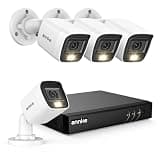 ANNKE 8CH 3K Lite Wired Security Camera System, H.265+ DVR with AI Human/Vehicle Detection, 4X 1080p CCTV Bullet Cams, Smart Color Night Vision for Outdoor Surveillance, IP67, No Hard Drive Disk