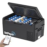 Setpower 12V Refrigerator 21 Quart Portable Freezer 50 Hours Keep Cool,Electric Cooler for Vehicles Car Refrigerator for Car Camping Truck Van RV SUV Road Trip Travel (3-year warranty)