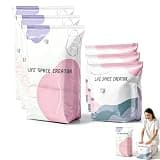 5 Pack No-Pump 3D Vacuum Storage Bags - Large Space Saver for Clothes, Bedding & Seasonal Gear, Protects from Moisture & Dust, Perfect for Travel & Home Organization S+L