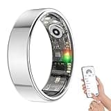 BENIO Gen 2 Smart Ring for Women & Men, Heart Rate,Fitness Tracker with Sleep,Step/Sleep/Blood Oxygen/Heart Rate Tracker, 5ATM Waterproof for iOS and Android,No Subscription, Sliver 12