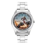 FodPand Mens Stainless Steel 3-Hand Analog Watch Easy Reader 40mm Dial