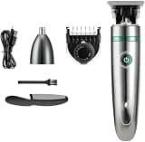 RASRGTRQ Hair Clipper 2 in 1 Elect Nose Trimmer for Men USB Beard Shaver Machine Stainless Steel Blade Washable