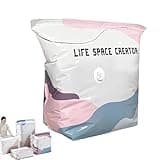 No Pump Vacuum Storage Bags – Press & Seal, No Pump Needed. Large Storage Compression Bags for Clothes, Comforters, Blankets, Bedding, Travel Home Organization (3, 24×16×13 in)