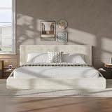 AirFrame King Cloud Bed Frame with Sliding Tables, Sherpa Platform Bed