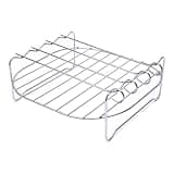 Air Fryer Double Layer Rack, Double Layer Rack with Skewer,Stackable Metal Holder Air Fryer Accessories Multi-purpose Rack