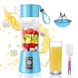 Portable Blender for Shakes and Smoothies - Newly Upgraded 13 Oz Mini Blender with 6 Blades, USB & Type-C Rechargeable, Suit for Making Fresh Juice, Convenient for Travel Sports
