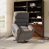 Power Lift Recliner Chair with USB Type C Charging Dual Motors Adjustment Recliner Chair with Padded Upholstered Seat for Living Room Bedroom(Gray)