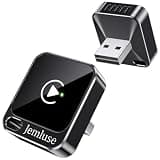 Jemluse Wireless CarPlay Adapter for Apple - Mini Size, Fast Stable Connection Convert Wired to Wireless Car Play Dongle for iPhone iOS 10+, Plug & Play for Cars from 2016+ w/USB-C(Onyx)