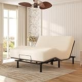 Softa Queen Adjustable Bed Frame, Head & Foot Lift, Electric Bed Base with Remote Control, Whisper Quiet Motor, Oxford Fabric Bedspread, Mattress Holder, Easy Assembly
