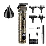 DAXXIN Hair Cutting Tool, Professional 0 Gapped Hair Beard Trimmer Grooming Kit Nose Trimmer T-Blade Hair Cut Clipper Set
