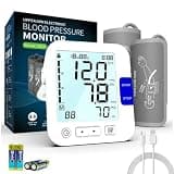 Large Screen Blood Pressure Monitor, Dual User Blood Pressure Machine for Home Use, XL 9"-17" Cuff BP Machine, Dual Power, Upper Arm BP Cuff Kit with 6 inch Backlight LCD & HR Detection