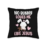 Niemand Liebt Mich So Wie Jesus Easter Rabbit Throw Pillow