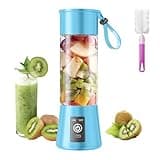 Cordless Portable Blender for Smoothies & Shakes - Upgraded Rechargeable 13 Oz Mini Smoothies Blender with 6 Stainless Steel Blades, 20000Rpm/Min Speed, Convenient Squeezed Juice in Picnic/Sports