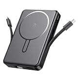 Magnetic Portable Charger, Power Bank Fast Charging 22.5W 10000mAh, Portable Charger with Built in Cable, for Magsafe Battery Pack Compatible with iPhone 17/16/15/14/13/12 Pro/Pro Max, Samsung Black