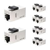 iwillink 10Gbps CAT6a Coupler RJ45 Keystone Shielded Coupler 10-Pack, Ethernet Coupler, Female to Female Keystone Jack, STP Keystone Insert for Cat6a/cat6/cat5e Cable